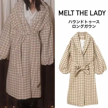 MELT THE LADY 하운드 투스 롱 가운