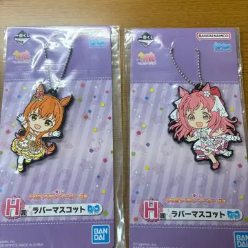 애니메이션 캐릭터 러버 스트랩 2개 세트