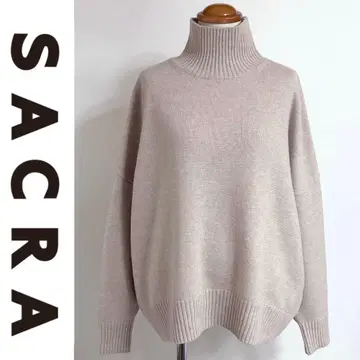 SACRA 2020 정가 약 30000엔 울 터틀넥 니트 풀오버