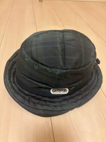 OUTDOOR 아웃도어 햇 다크 그린 체크 무늬