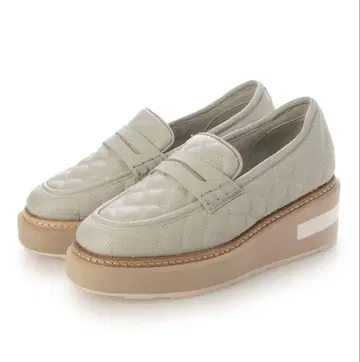 통굽 퀼팅 로퍼 그레이