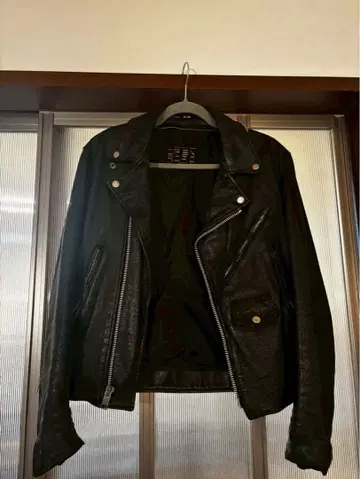 빈티지 천연 가죽 라이더 자켓 블랙 36 상당