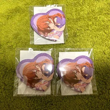 니지가사키 스쿨 아이돌 동호회 제비뽑기당 D상 하트형 캔뱃지 오미 카나타