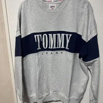 TOMMY JEANS 맨투맨 트레이닝복 그레이/네이비