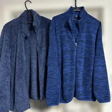다크 블루 플리스 자켓 M.L 사이즈 2종 세트