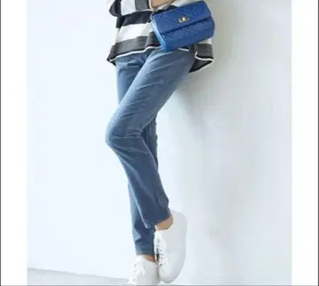 23구 DENIM 벨벳 스트레치 스키니 팬츠