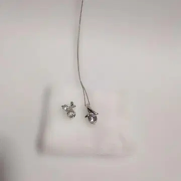 실버 925 다이아몬드풍 크리스탈 목걸이