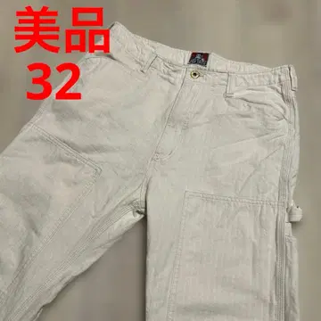 새상품급 BEN DAVIS 32 아이보리 코튼 카고 팬츠 페인터 팬츠
