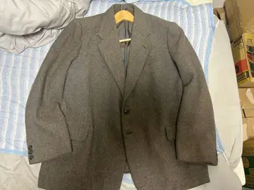 1940s 해리스 트위드 테일러드 자켓 단색 택 vintage