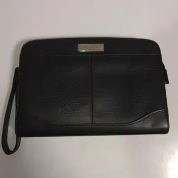 MICHEL KLEIN 다크 브라운 가죽 클러치백