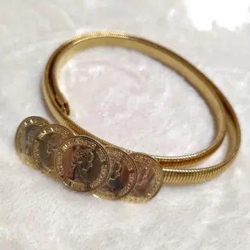 엘리자베스 2세 여왕 코인 디자인 허리 골드 벨트