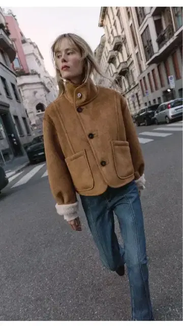 택 포함 새상품 ZARA 리버서블 더블 페이스 자켓 M