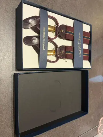 ALBERT THURSTON 서스펜더 버건디