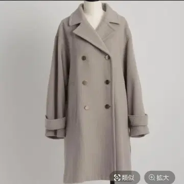 안데뮤 미들 기장 P 코트 (베이지)