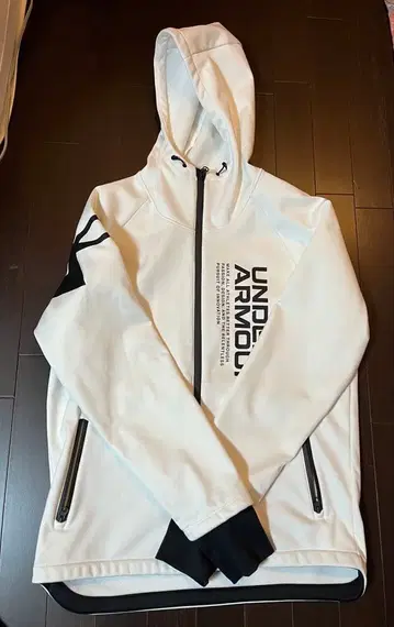 언더아머 풀 지퍼 후디 M 화이트