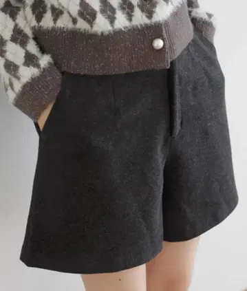 VIS 워셔블 저지 멜톤 숏팬츠 24-25 가을/겨울 그레이 S