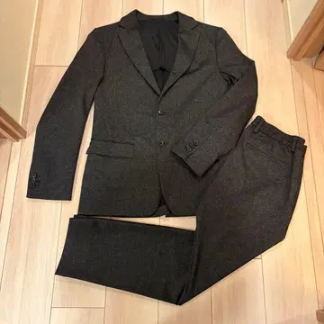 띠어리 블랙 멜란지 자켓 팬츠 셋업