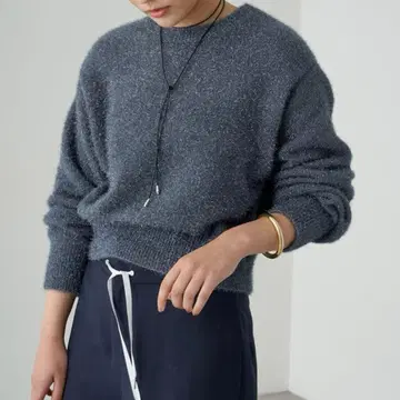 택 포함 새상품 loungedress 클리어 라메 니트 그레이