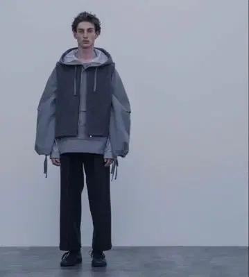 Stein 슈타인 오버 알파카 울 샤기 아노락 후드티