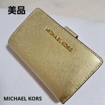 MICHAEL KORS 골드 이단 접이식 지갑 / 카드 홀더, 코인 수납