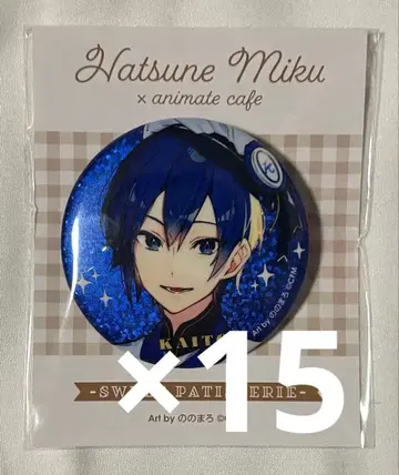 하츠네 미쿠 애니메이트 카페 KAITO 캔뱃지 아크릴 스탠드 세트