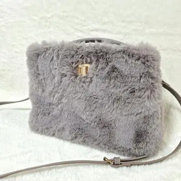 2way 복슬복슬 숄더백 핸드백 그레이