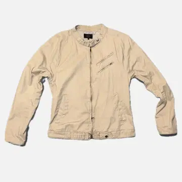 베이지 바이커 자켓