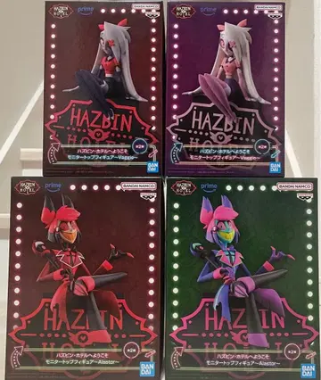 해즈빈 호텔에 오신 것을 환영합니다 모니터 탑 피규어 4세트