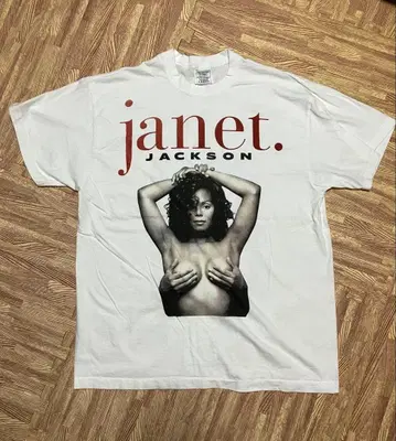 JANET JACKSON 자넷 잭슨 화이트 T XL