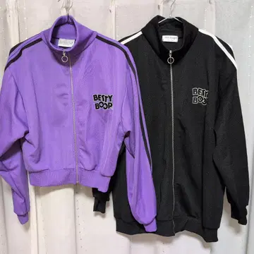 BETTY BOOP 저지 퍼플 블랙 2점 세트