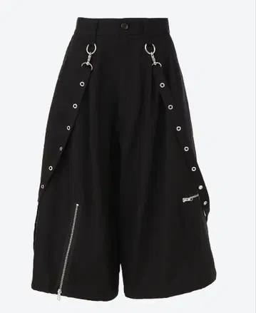 키딜 KIDILL ZIP 본지티 와이드 팬츠 하프 팬츠 블랙