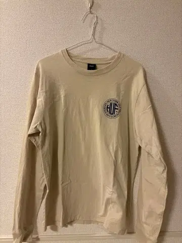 HUF 롱티 긴팔 티셔츠 아이보리 베이지 S 사이즈