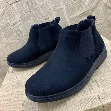 새상품 남성용 24.5cm 경량 발수 페이크 스웨이드 부츠 블랙 1380