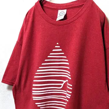 델타 핀 T 스틱 브래드셔츠 레드 빨간색 L 구제 의류