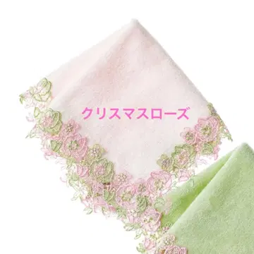 새상품 근자와 레이스 시즌 타월 손수건 크리스마스 로즈 라이트 핑크