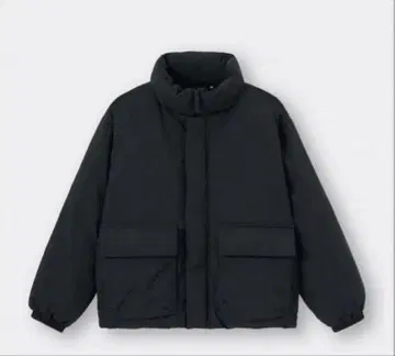 GU 히트 패디드 스탠드 블루종 다운 남성용 블랙 M