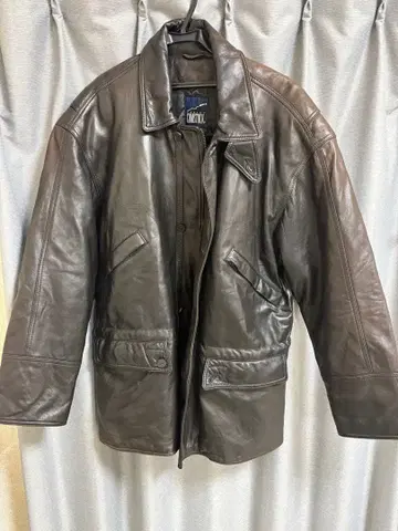 다크 브라운 가죽 자켓 90S Robert Comstock 양가죽