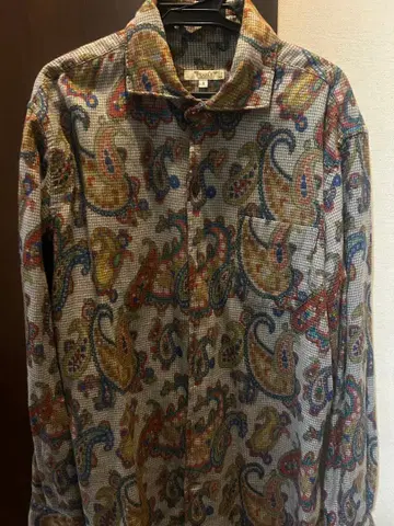 PRANDI 페이즐리 무늬 셔츠 S 사이즈