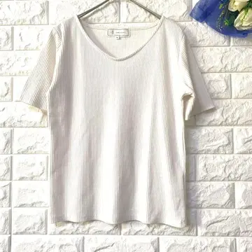 ROPE PICNIC 반팔 T셔츠 리브 캐주얼 심플 무지 신축성