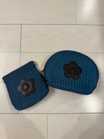 마리콴트 해치누비 퀼트 파우치 세트