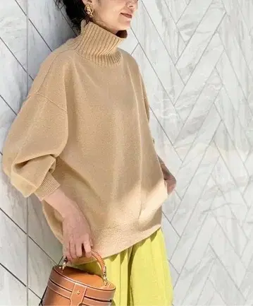 Spick&Span 캐시미어 울 하이넥 풀오버 니트