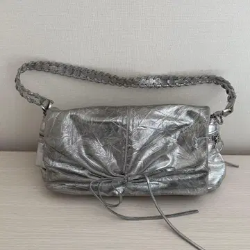 zara 메탈릭 실버 숄더