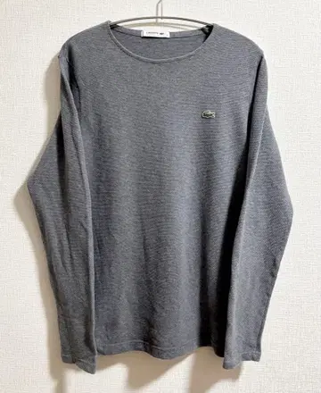 구제 의류 LACOSTE 그레이 긴팔 티셔츠 라코스테 면 100%