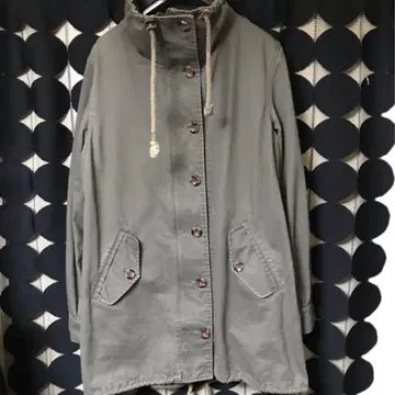 FRAPBOIS 스탠드 칼라 밀리터리 롱 코트