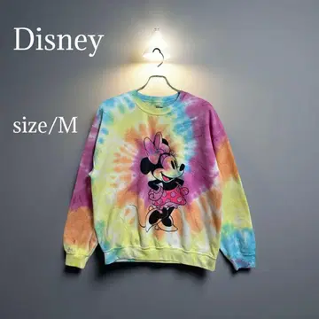 구제 의류 디즈니 맨투맨 트레이닝복 M 미니 캐릭터 타이다이