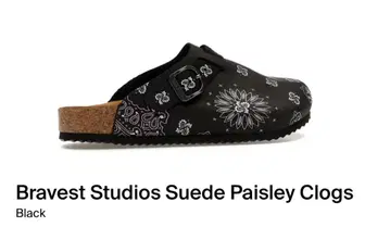 Bravest Studios Suede Paisley Clogs