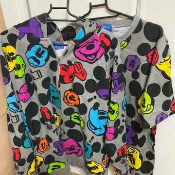 디즈니 미키 L 사이즈 후드티 T셔츠 (반팔) 세트
