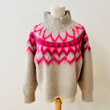 겨울을 물들이다! ATERIER SIX 하이넥 니트 모헤어 혼방 울 혼방