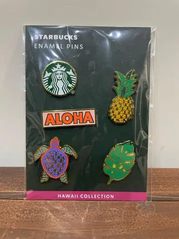 스타벅스 하와이 한정판 핀 배지 세트 스벅 Starbucks