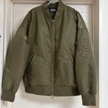 BEAM MA-1 플라이트 자켓 카키 M 사이즈